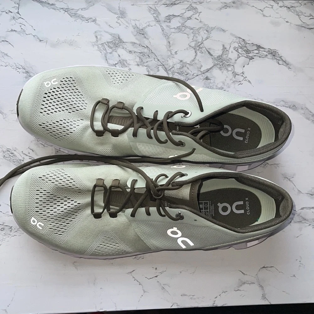 ON CLOUD C ALOE WHITE AND BROWN MENS SIZE 12 LIGHTWEIGHT BUILT FOR MIXED… - Picture 4 of 11